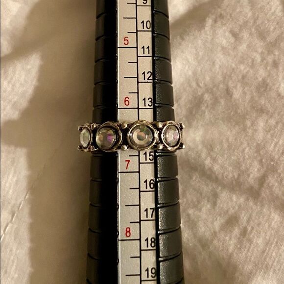 New Boho Fashion Ring 4 Stone SilverTone Sz 6.5 - Picture 1 of 7